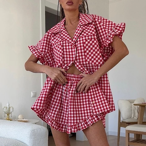 Linad Однобортные рубашки и шорты комплект