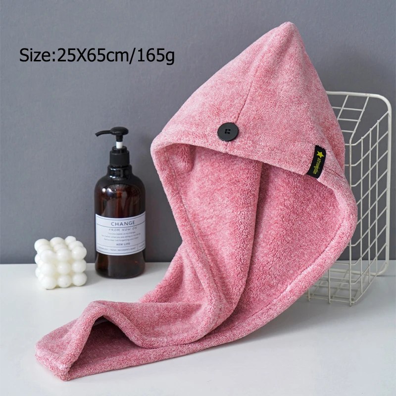 

Dry Hair Towel Coral Fleece AB Gauze Lladies Microfiber Headscarf Absorbent Thickened Hotel Home Bathroom Shower Cap Girl Towel