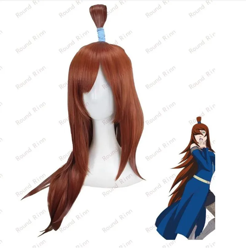 Пятая Mizukage Terumi Mei Косплей Костюм Головные Уборы Опора Парик Коричневые Супер