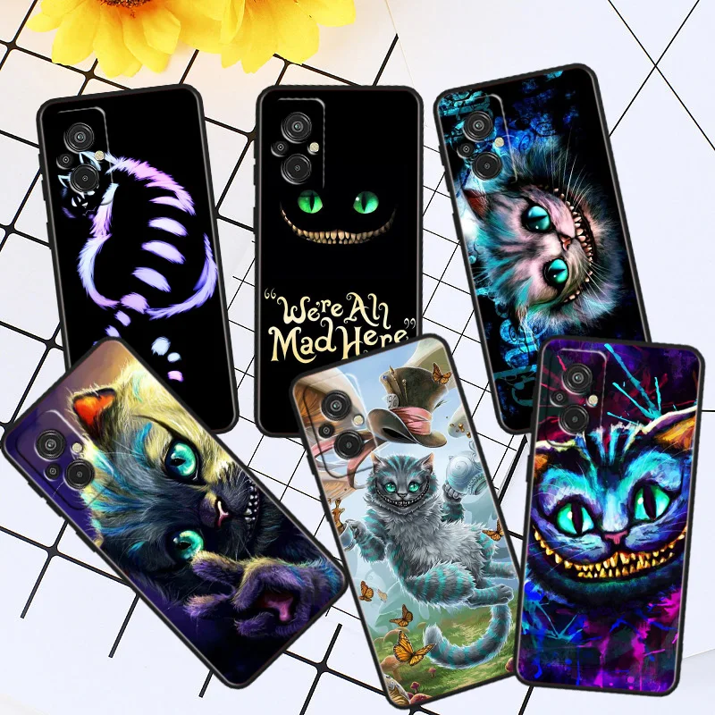 

Wonderland Cat Phone Case For Xiaomi Redmi A1 12C 11A 11 10C 10 9T 9AT 9A 10A 9C 9 8A 8A 7A 7 Plus Black Cover