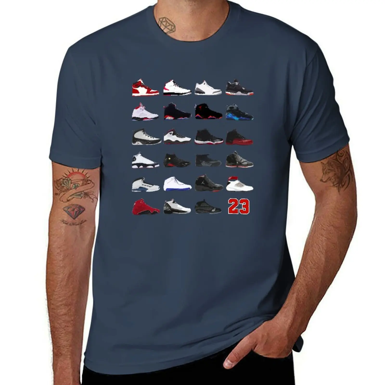 Фото Футболка в стиле ретро с пиксельным дизайном - 8Bit kicks AJ T-Shirt Sun Block Outdoor T-Shirt №1