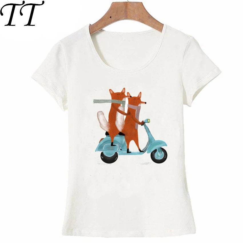 Новинка лета 2021 новинка женская футболка модная с милыми лисами смешные топы
