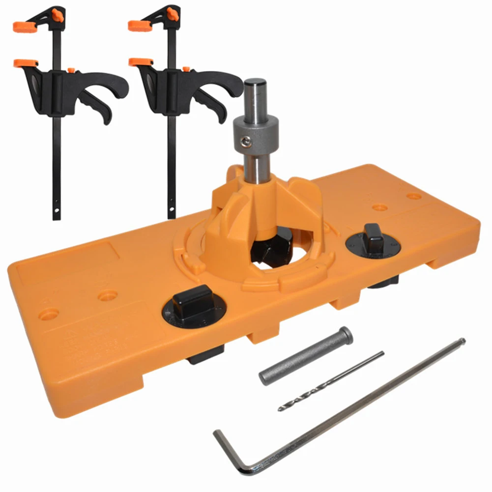

35mm Hinge Punching Locator Set with Clip Door Cabinets Hinge Hole Drill Guide DIY Hand Making Woodworking Gadgets