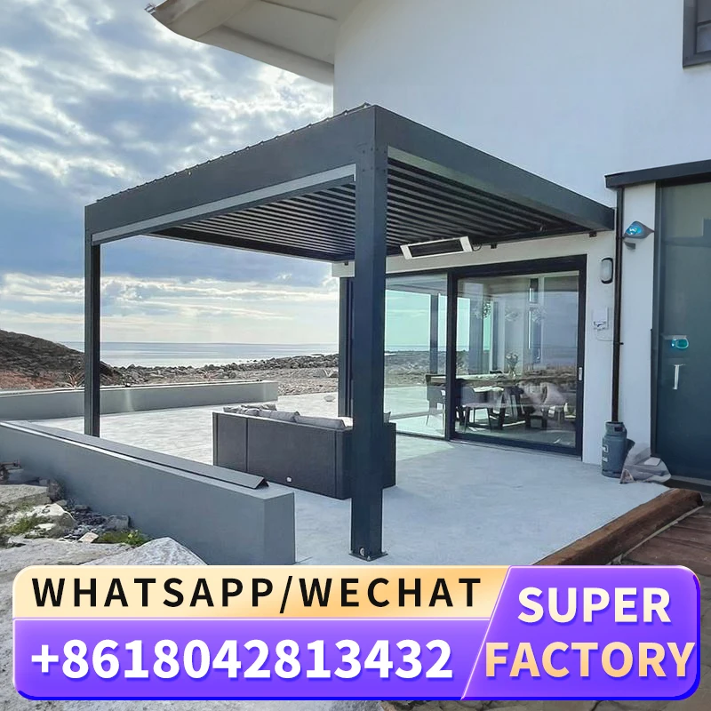 Алюминиевая беседка для крыши с автоматическим открыванием 12x20 20x1