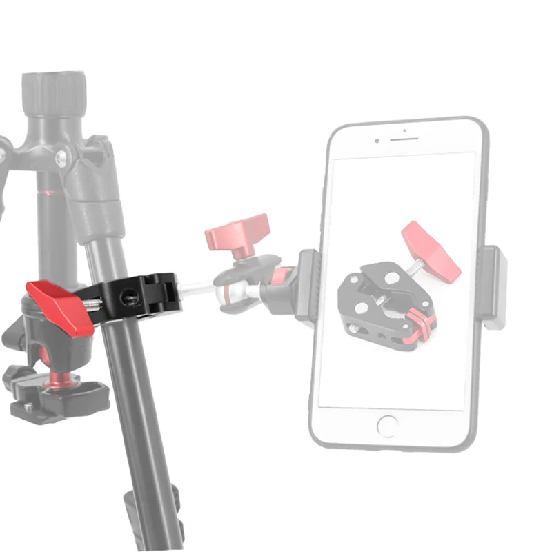 Aluminum Alloy Mount Holder Claw Stands with 1/4 3/8inch Screw Hole Adaptor for Gopro DJI SJcam DSLR Cameras Monitor Flashes |