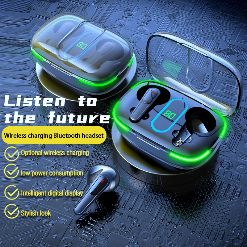 

Pro70 TWS Wireless Fone Bluetooth 5.1 Headphones Mini Sports Gaming Headsets LED Digital Display Waterproof Earbuds With Mic