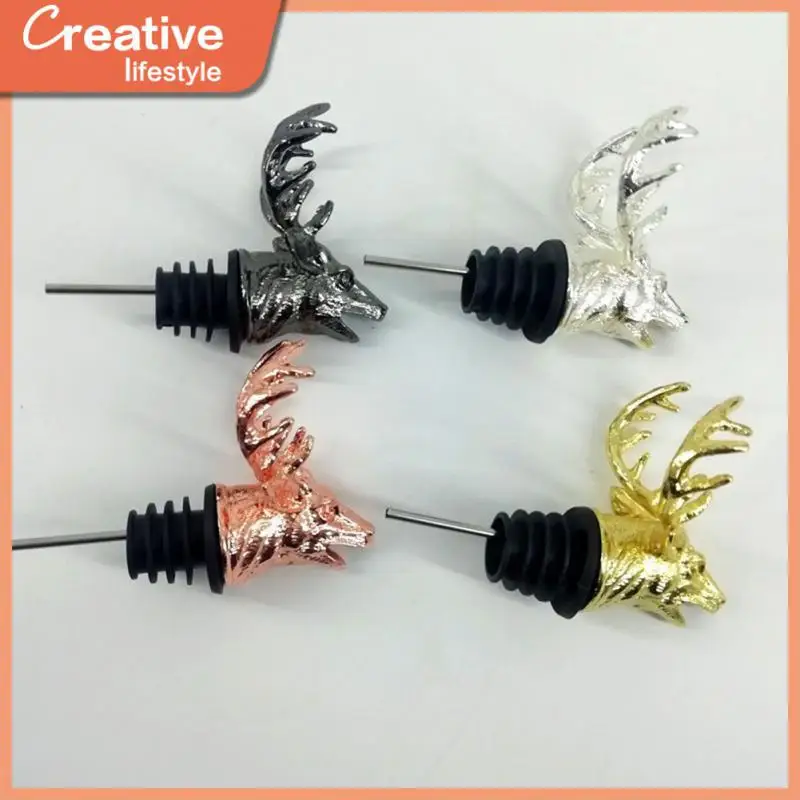 

Wedding Party Wine Pourer Deer Elk Lion Bottle Stoppers Bull Head Wine Wine Stopper Wine Accessories Deer Head Wine Mouth