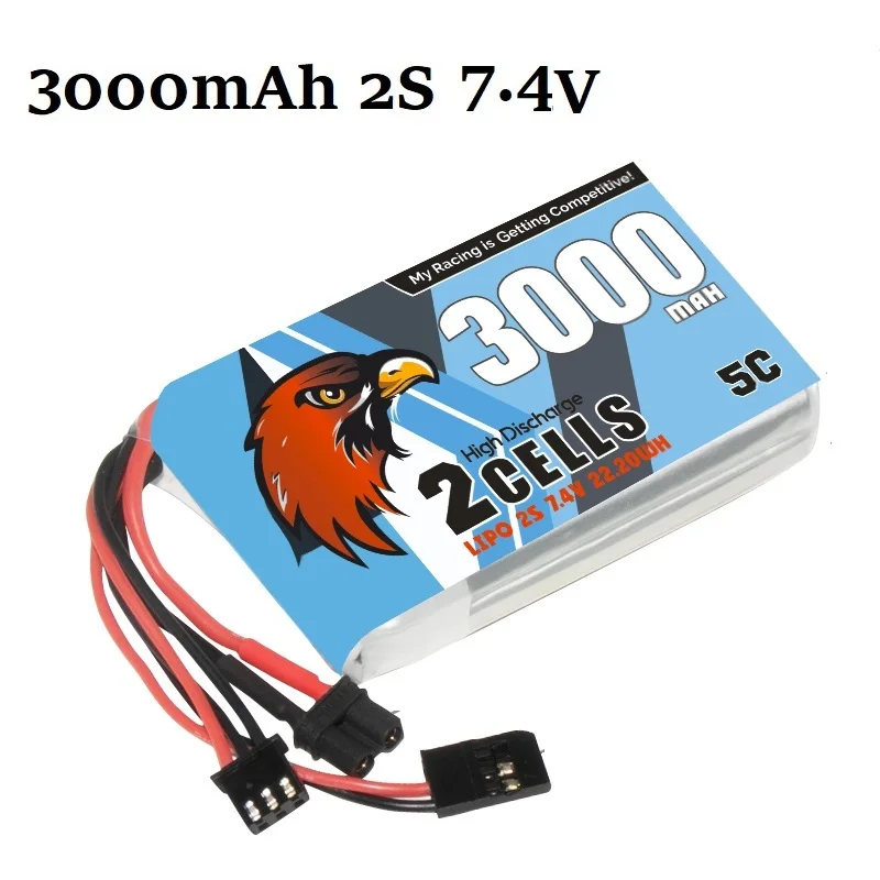 1/3/5 шт. 3000 мАч 2S 7,4 В 5C LiPo аккумулятор подходит для радиоуправляемого автомобиля радиомастер T16IZ передатчик приемник Запчасти с разъемом FUTABA XT30