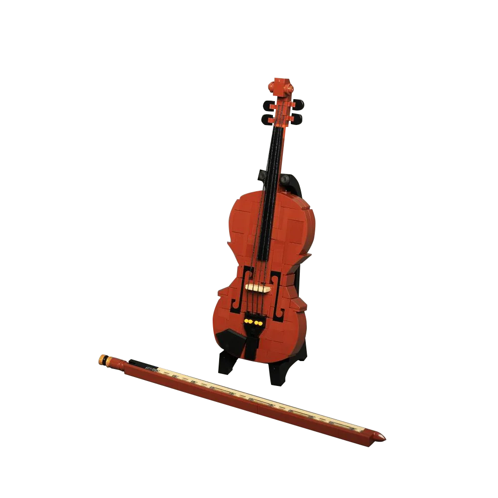 Конструктор MOC для скрипки музыкальный инструмент модель сделай сам развивающие