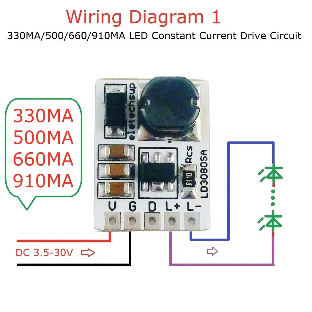 20 Вт постоянный ток 3 5-30 в мА/мА приблизительный модуль для фонарика