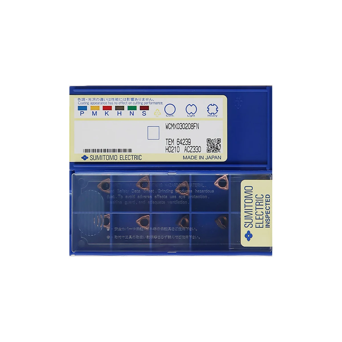 

SUMITOMO 100% Original WCMX WCMX040208FN WCMX030208FN WCMX050308FN General Purpose Grade for King Drill Indexable U-Drill
