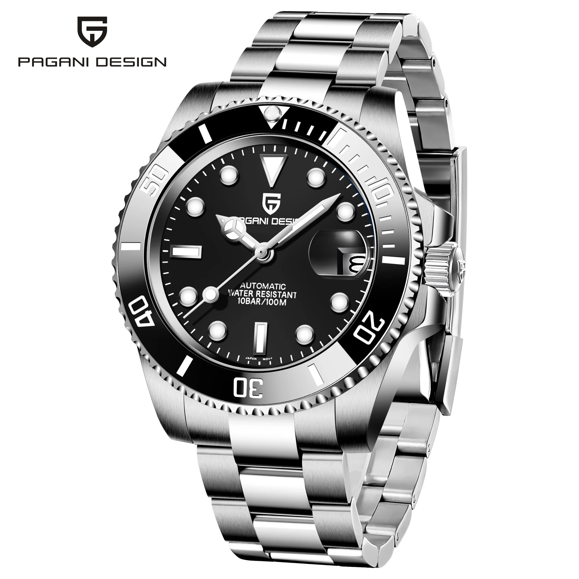 

PAGANI DESIGN 2022 40MM Men Automatic Mechanical Watches Top Brand Stainless Steel Sapphire NH35 Waterproof Clock Watch For Man