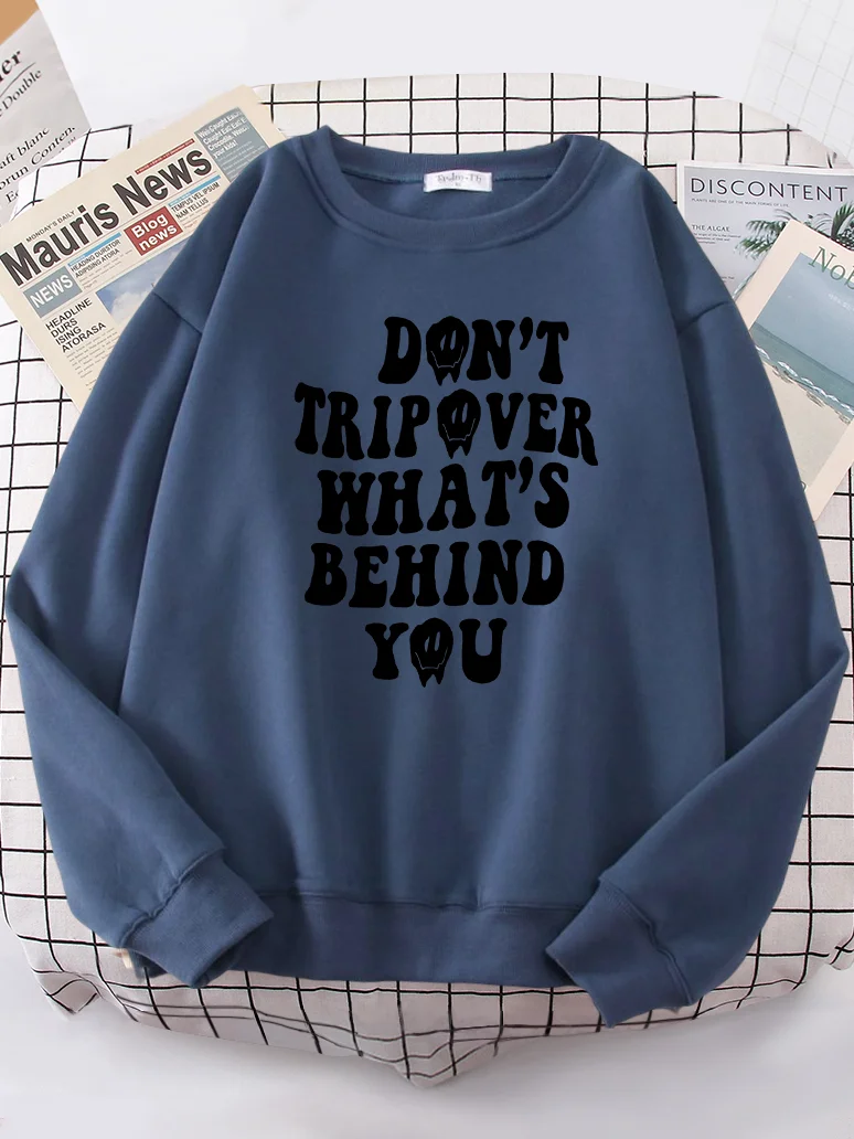 Женские толстовки с круглым вырезом модные повседневные свитшоты надписями