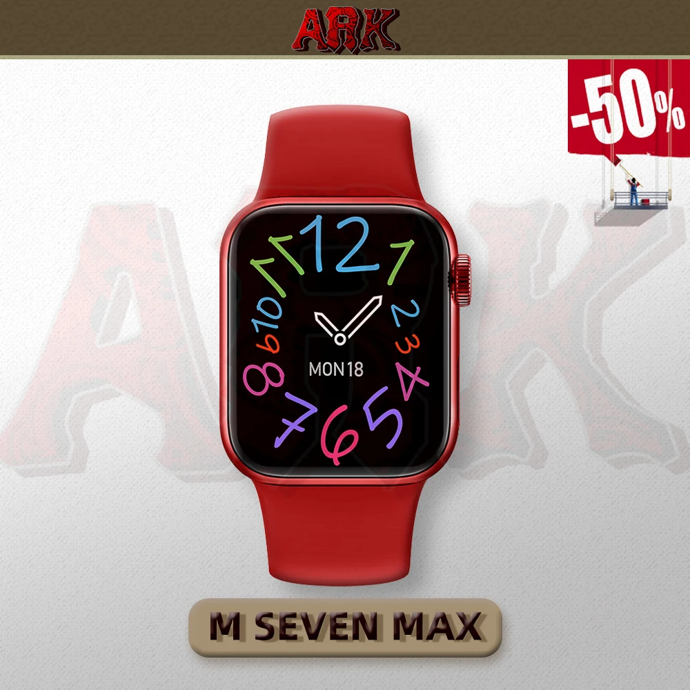 

2022 New M SEVEN Max Original Series 7 Smart Watch Wireless Charger NFC Smartwatch For Xiaomi Samsung PK Iwo7 Pro HW67 Plus