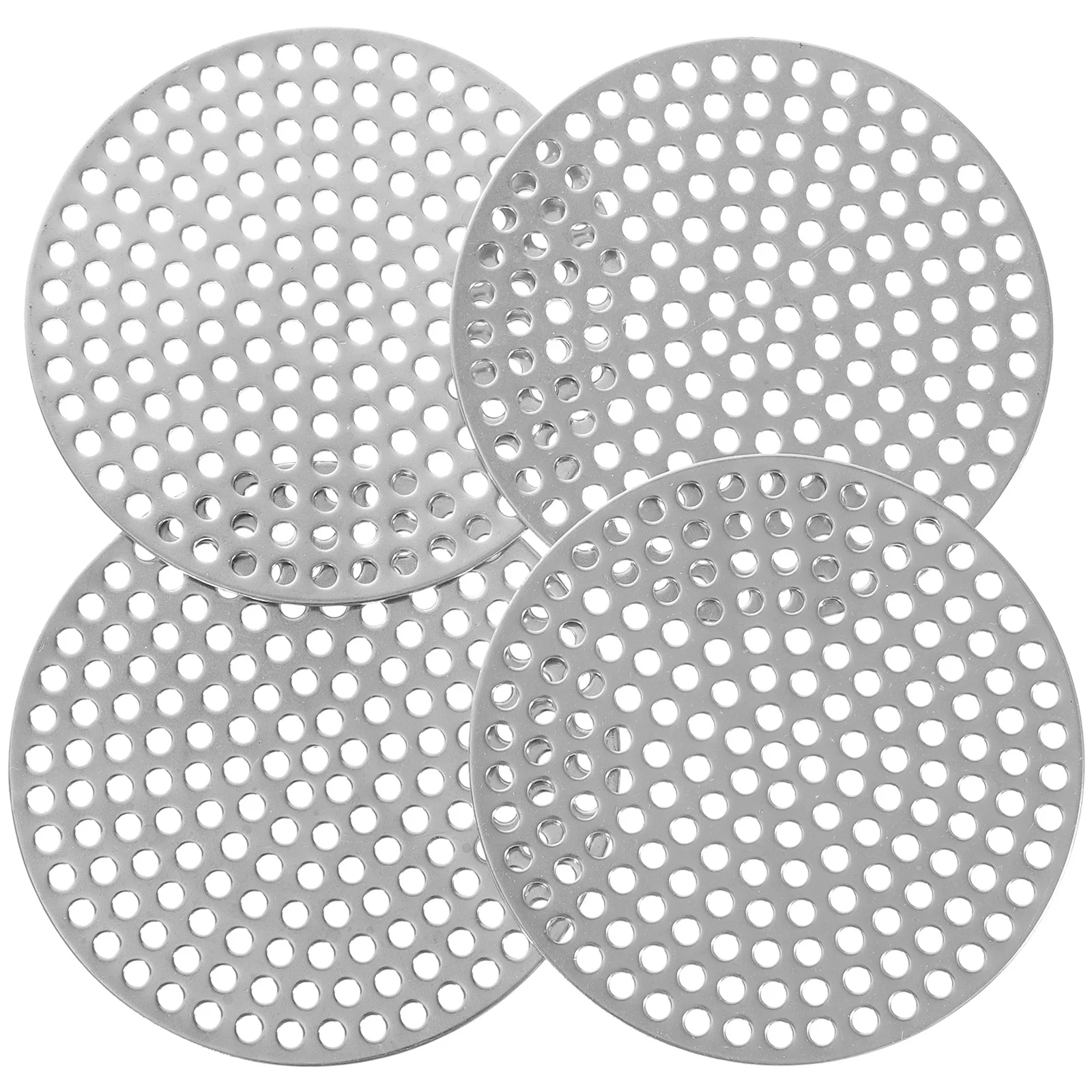 

4Pcs Portable Stainless Steel Practical Kitchen Sink Strainers Hair Stoppers Sink Drain Covers
