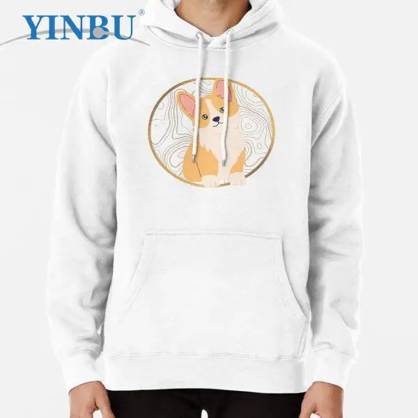 

Corgi Puppy, Cute Looking puppy, pup Pullover Hoodie Man sweatshirts new in Men's clothing fashion hoodies