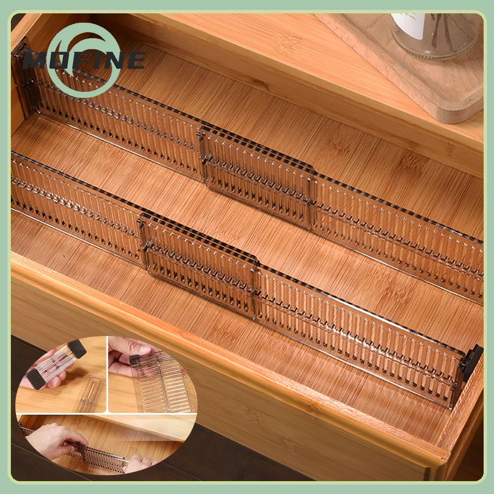 

2pcs/set Adjustable Telescopic Board Cabinet Clapboard Wardrobe Organiser Clapboard Clothing Sorting Divider Storage Organizer
