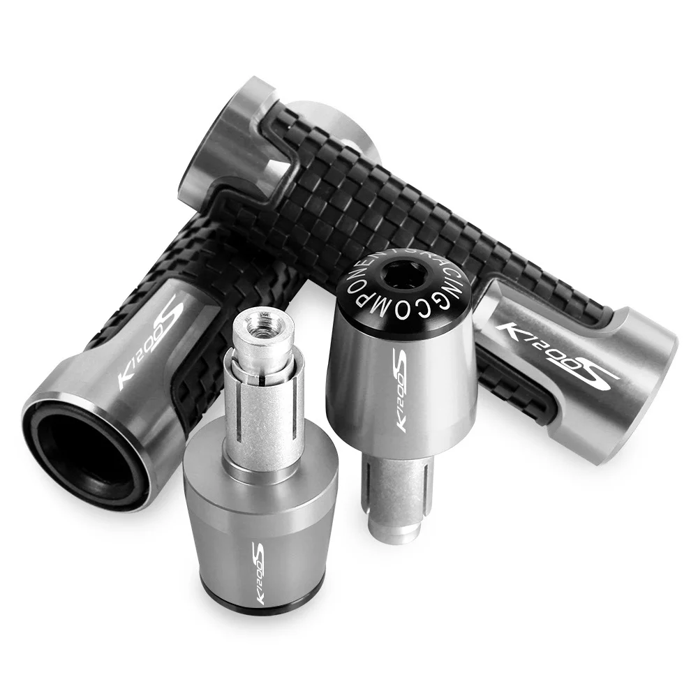 

7/8-дюймовые противоскользящие ручки для руля мотоцикла, концевые заглушки для BMW K1200S 2005 2006 2007 2008 2009 2010 2011 2012