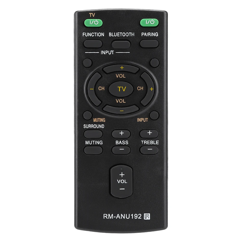 

Replacement RM-ANU192 Remote Control For Sony Sound Bar SACT60BT HTCT60BT SSWCT60