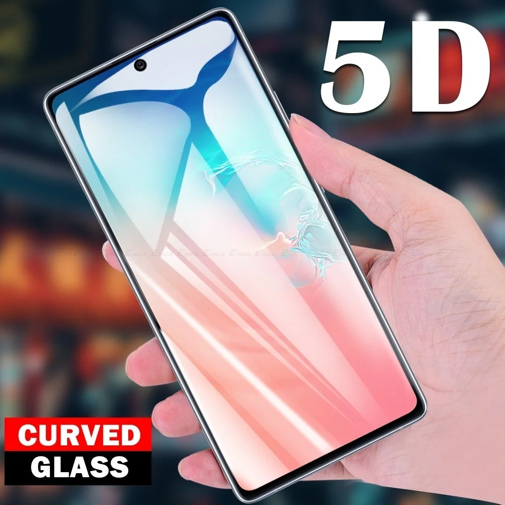 

5D изогнутый край Полное покрытие закаленное стекло для Samsung Galaxy S21 S20 FE S10e S10 Note 10 LIte защита экрана жесткая пленка