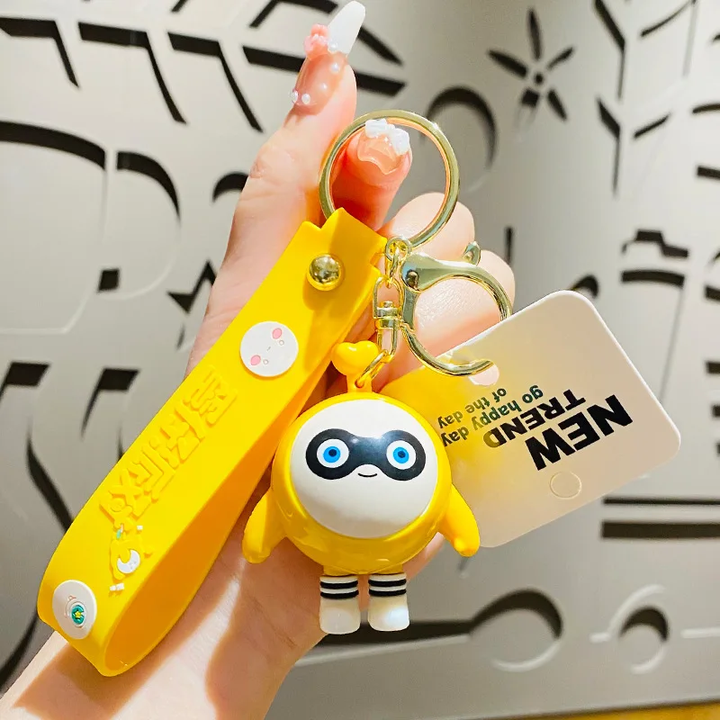 

1 piece cute creative simulation food fried egg keychain pendant bag pendant