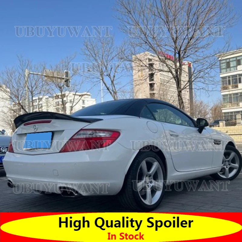 

For Benz R171 R172 SLK 2005-2014 R Style High Quality Carbon Fiber Rear Spoiler Wing Trunk Lip Boot Cover Car Styling