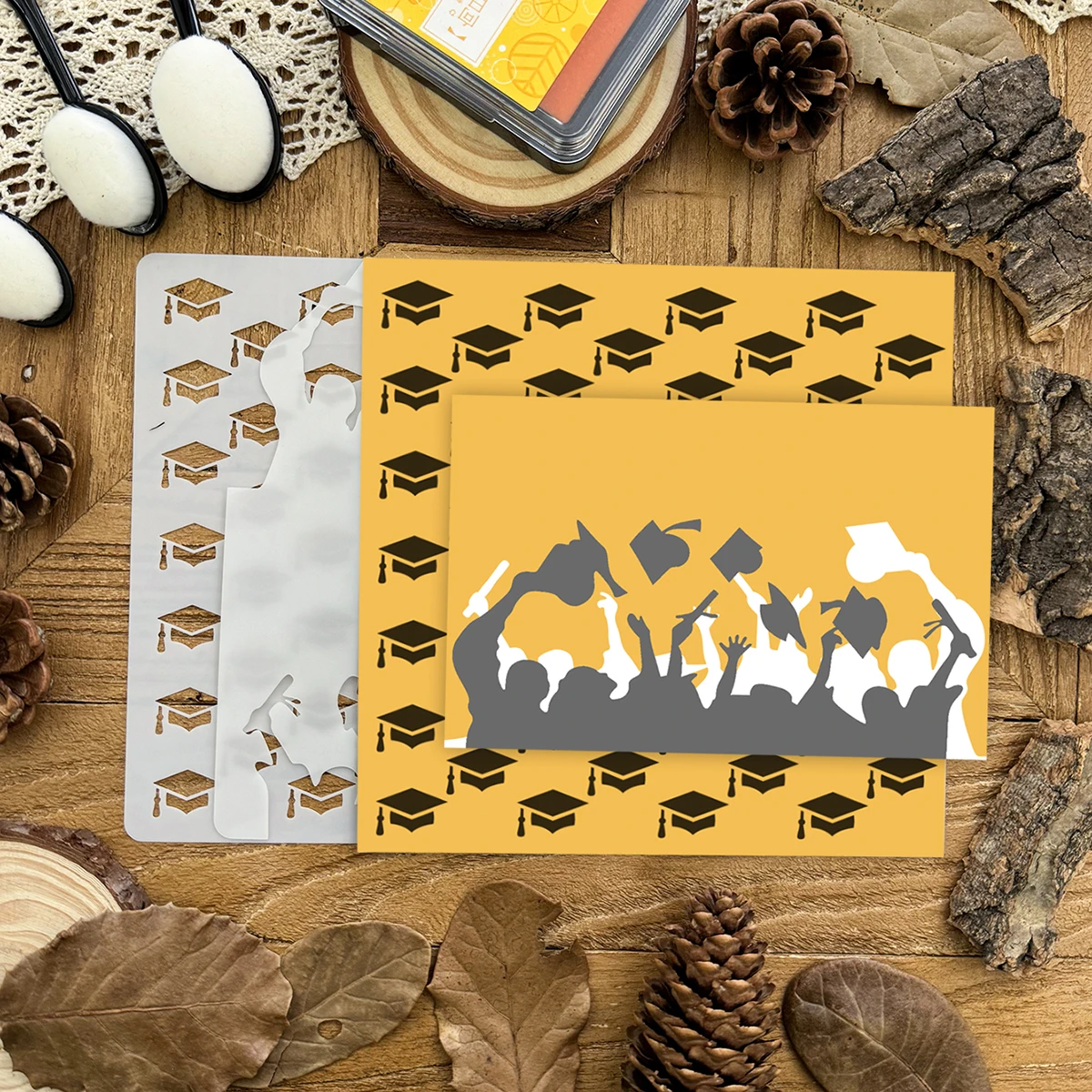 Трафареты для рукоделия рисования скрапбукинга 2 шт./6x6 дюймов