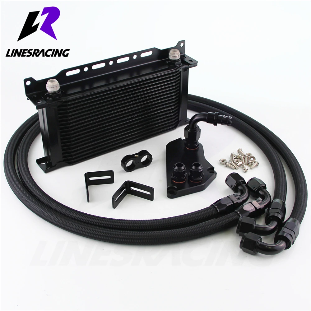 

19 Row AN10 Oil Cooler Kit For BMW 3 series F30 F31 F35/N20+Mounting Bracket BK
