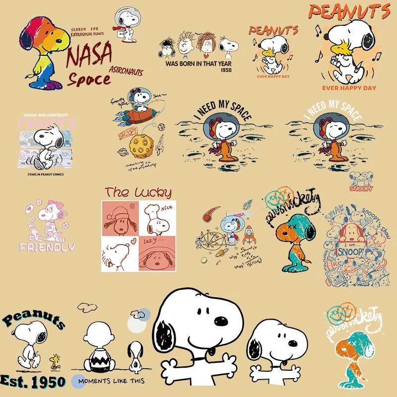 Плавкий патч для аниме Snoopy термонаклейки одежды Мультяшные наклейки сделай сам
