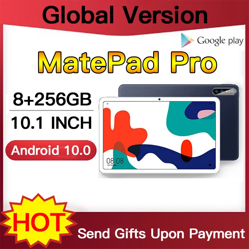 Global Version MatePad Pro Tablet 10.1 Inch 8+256GB tablet Android 5G Network 10 Core Pad Tablet PC Phone tablett sale
