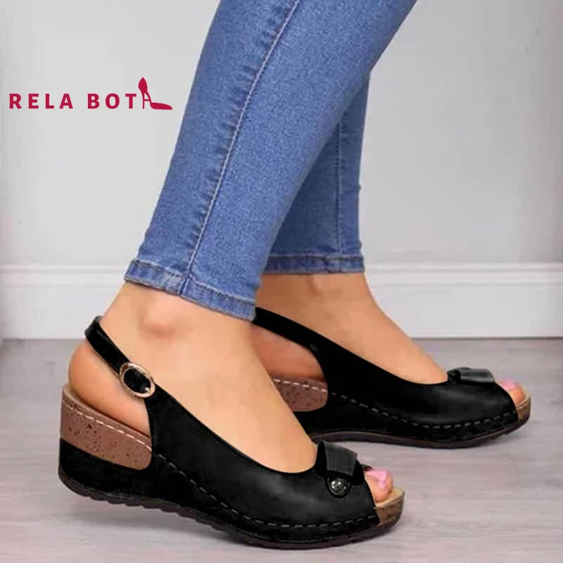 

Women's Shoes Clasp Open Toe Beach Wedge 2022 Woman Sandal Retro Wedges Summer Wedge Casual Sewing Comfortable Ladies Plus Size