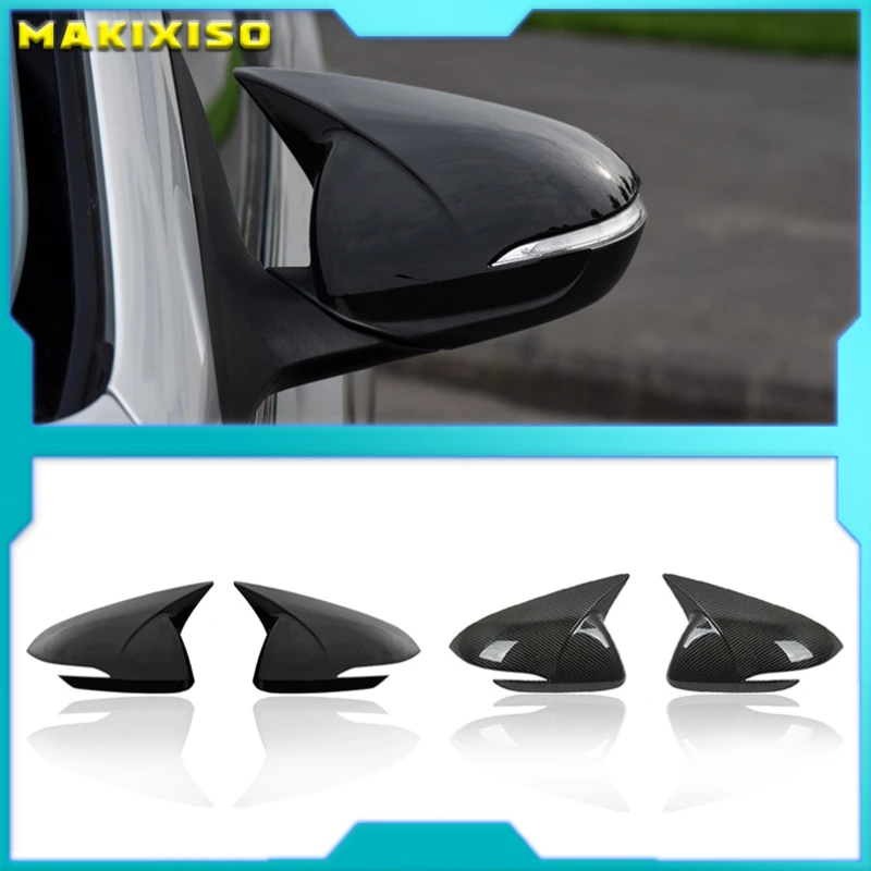

Carbon Fiber Car Rear View Mirror Cover Side Door Mirror Shell Decoration Trim for Hyundai Elantra AD 2016-2020