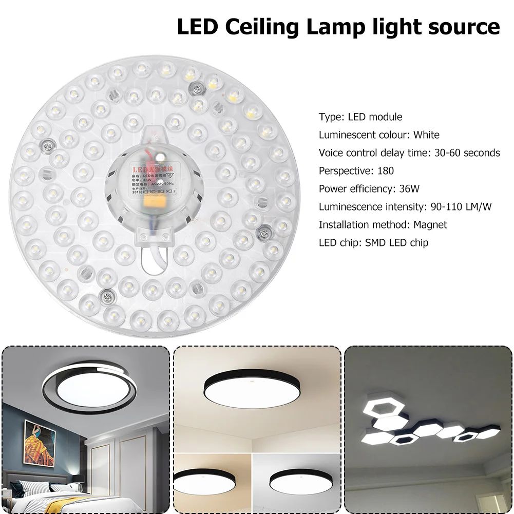 Круглая светодиодная кольцевая панель светильник 36 Вт круглая потолочная лампа