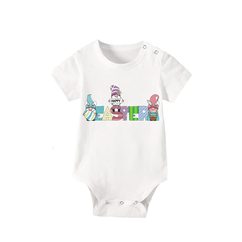 Easter Family Matching Pajamas Exclusive Design Happy Easter Gnomies Gray Pajamas Set