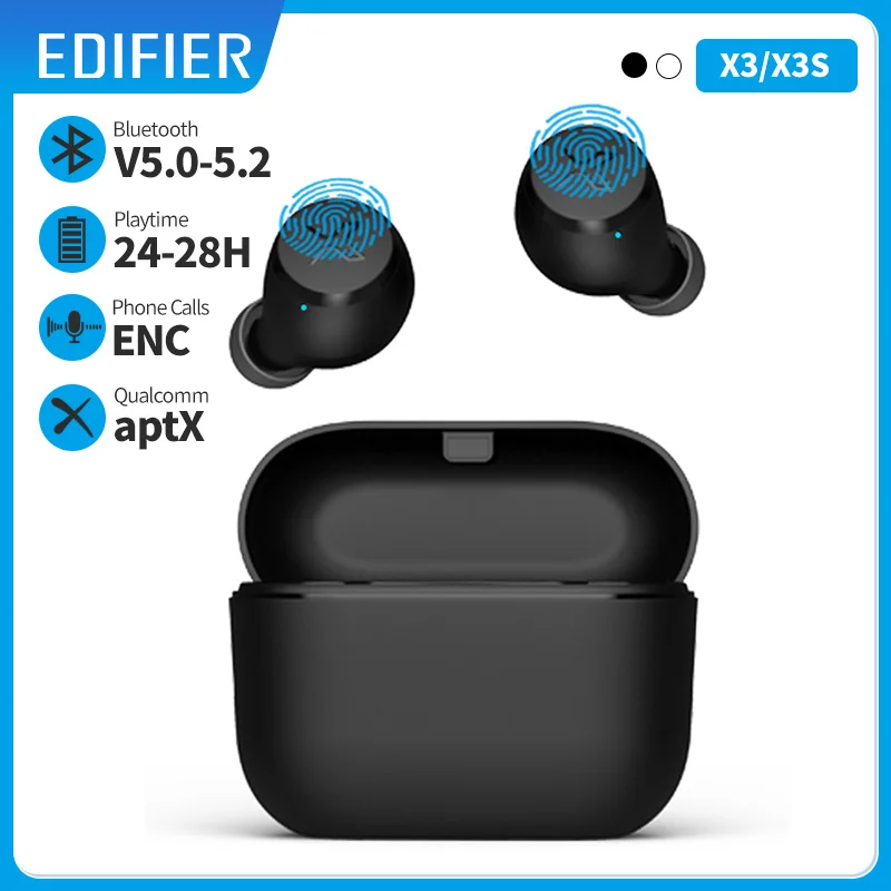 

Беспроводные наушники EDIFIER X3 X3S TWS 5,2, голосовой помощник, управление голосом, голосовой помощник до 28 часов воспроизведения