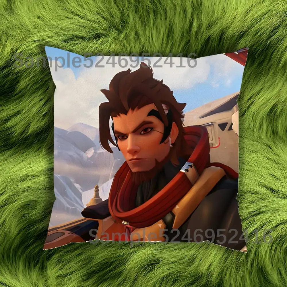 Фото Наволочка E-Emre Sarioglu O-Overwatch из короткого плюша, декоративная, для дивана, подарок, для дома, с двусторонней печатью, подушка №5