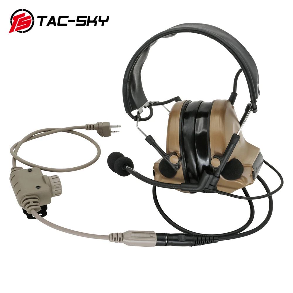 TS TAC-SKY Midland PTT for Midland Plug Walkie Talkie Tactical PTT Adapter RAC Compatible with SORDIN COMTAC I II III Headphones