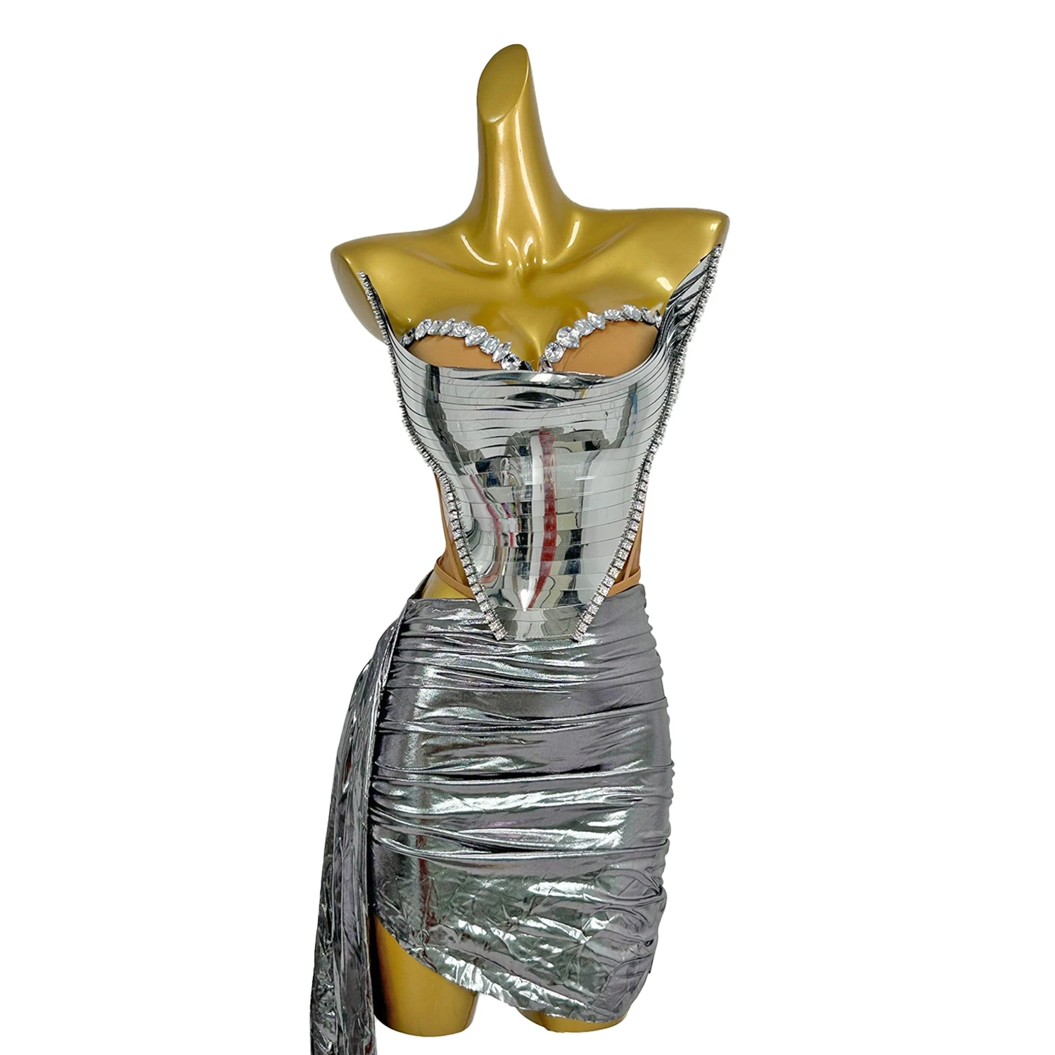 Новый стиль Топ без бретелек мини-юбка Женский комплект из 2 предметов