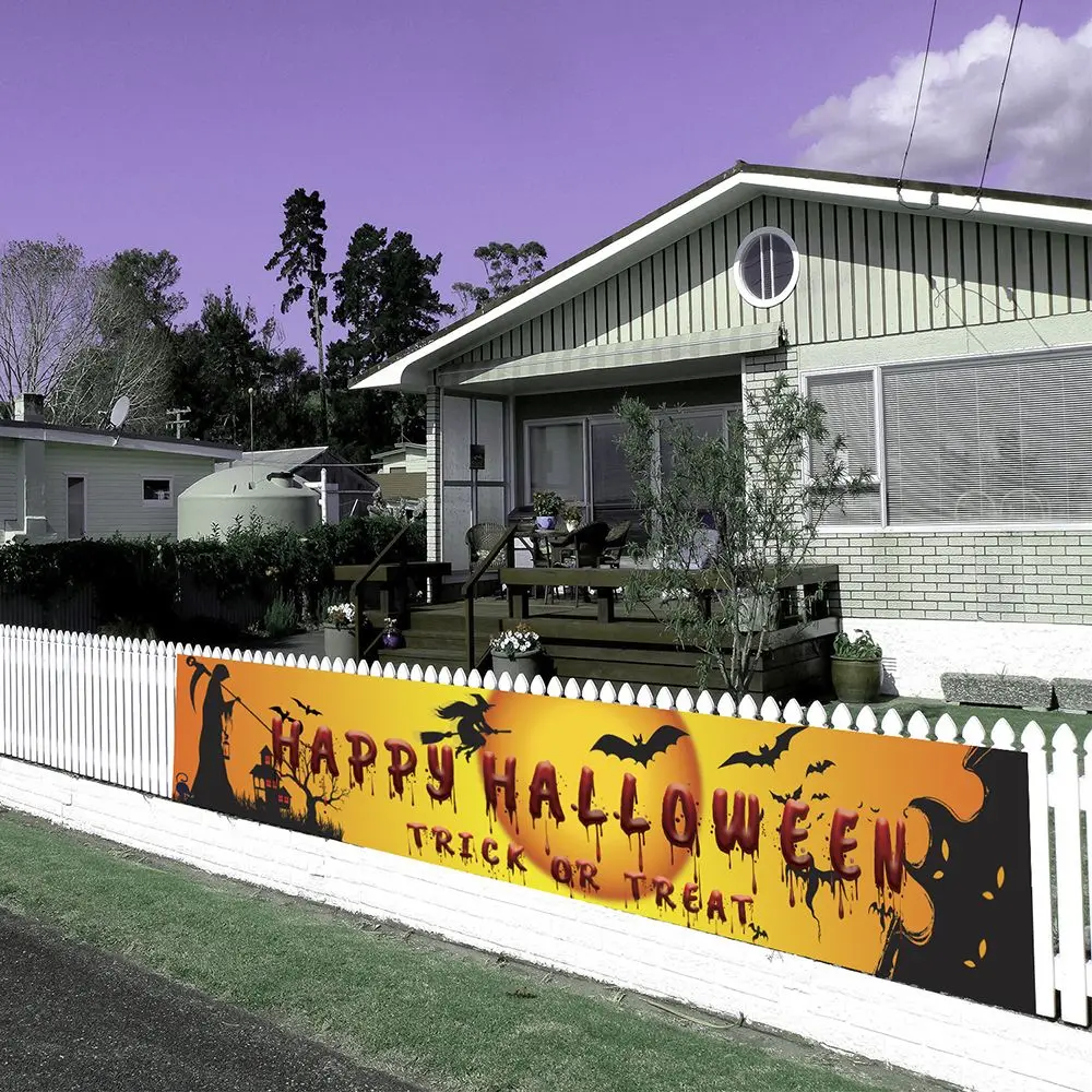 

Indoor Outdoor Pumpkin Yard Hanging Decor Happy Halloween Pull Flag Halloween Decorations Halloween Banner Flag Banner