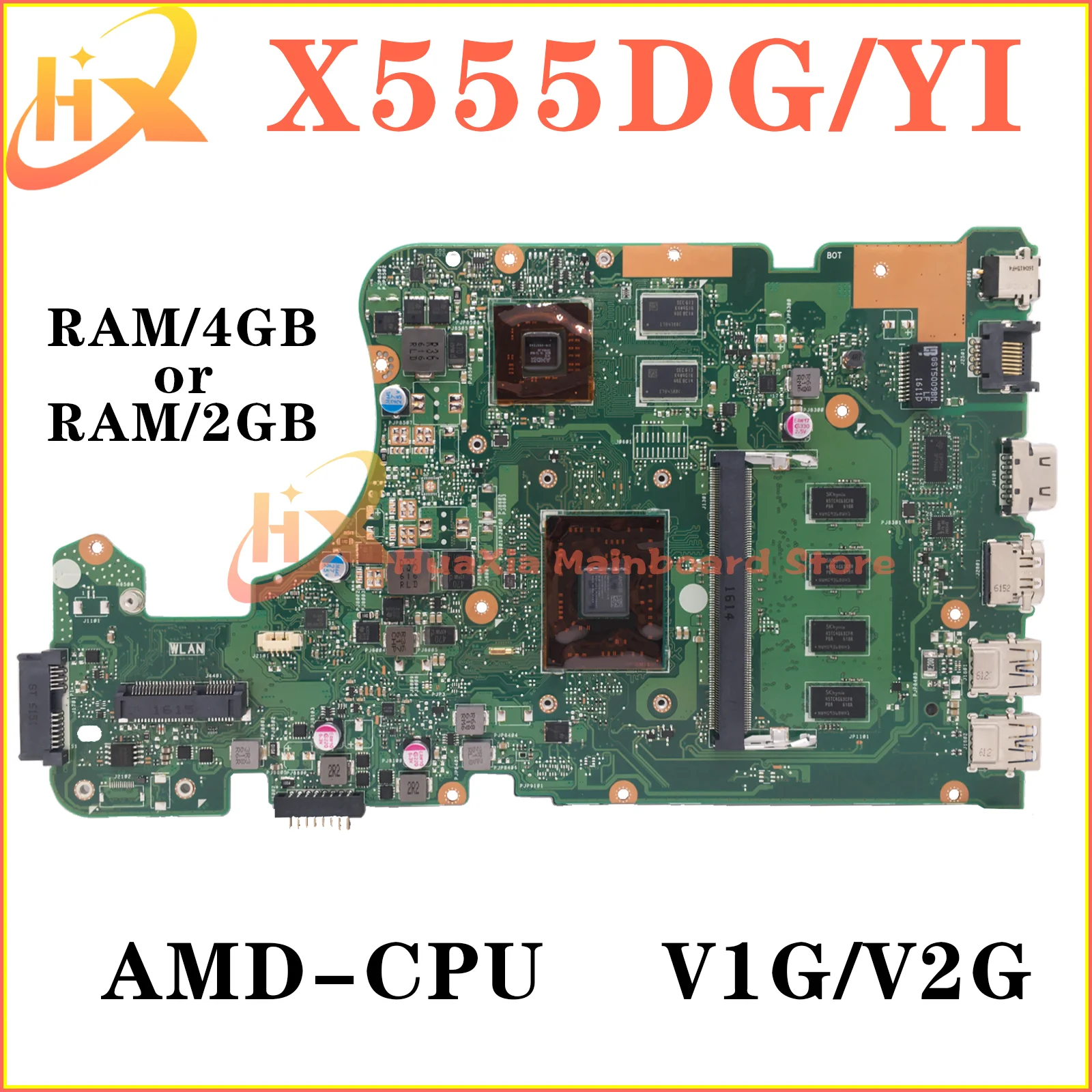 X555D Материнская плата ASUS X555Y X555DG X555YI X555DA K555D X555YA F555D A555D K555Y F555Y A555Y D555Y материнская плата для ноутбука AMD