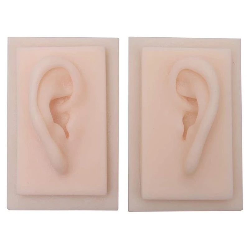 

Ear Model Super Soft Silicone (1 Pair), Natural Size Human Ear Model