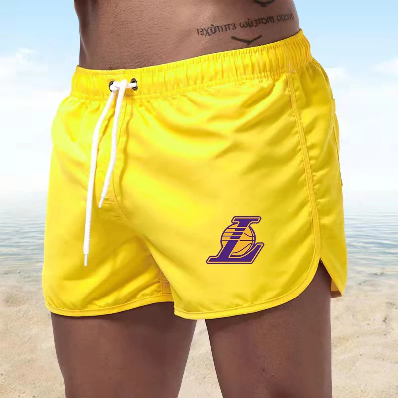 

Pantalones cortos de culturismo para hombre, ropa deportiva informal de secado rápido, para entrenamiento de gimnasio, de playa