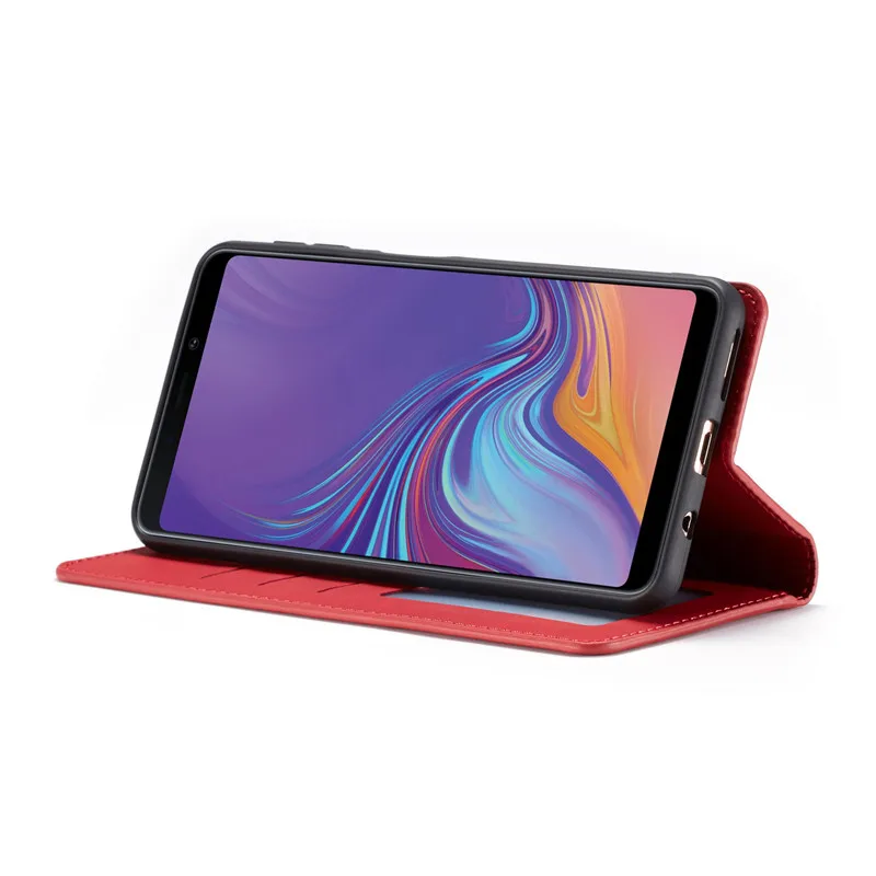 Кожаный чехол-книжка в стиле ретро для Samsung Galaxy A750 A7 A6 A8 J4 + J6 Plus 2018 A530
