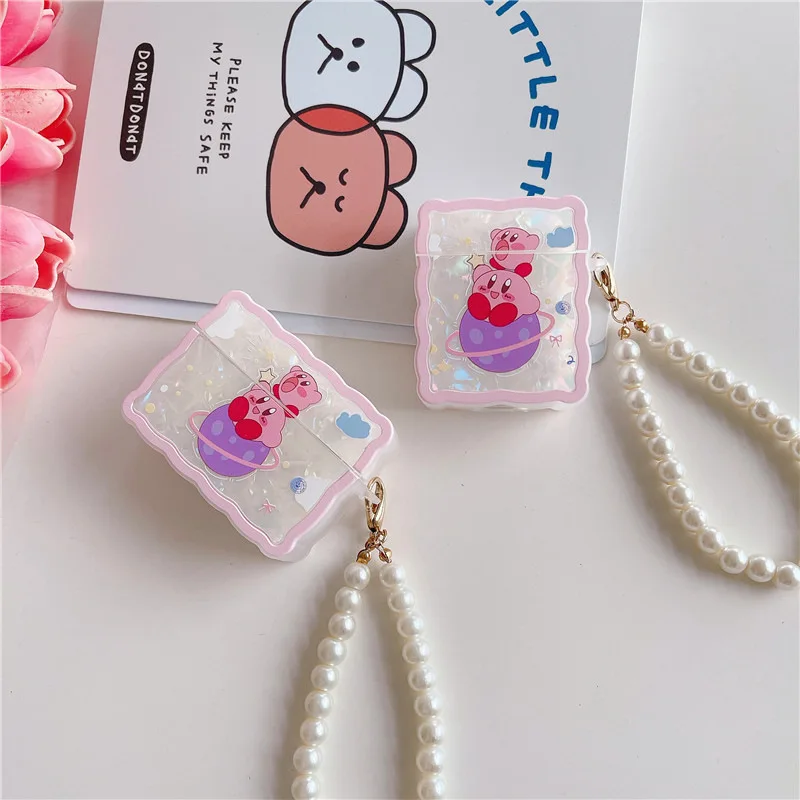 

Cartoon Planet Pearls Chains Case for AirPods Pro2 Airpod Pro 1 2 3 Bluetooth Earbuds Protective Earphone Case Cover