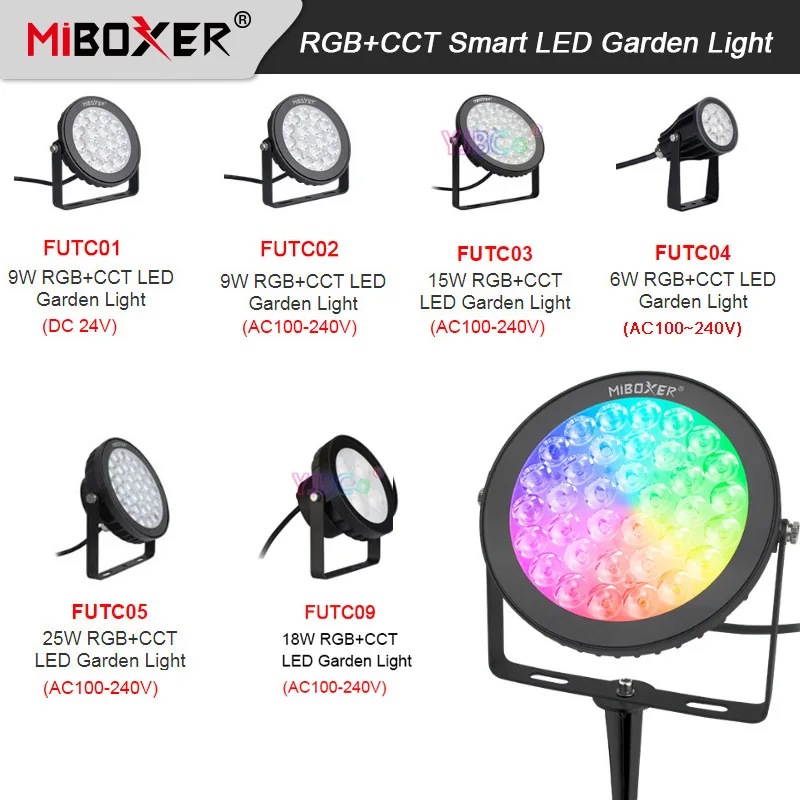 

Miboxer RGBCCT LED Garden Light 24V/110V 220V Lawn Lamp 6W 9W 15W 18W 25W Waterproof Smart Outdoor Lights 2.4G RF Remote control