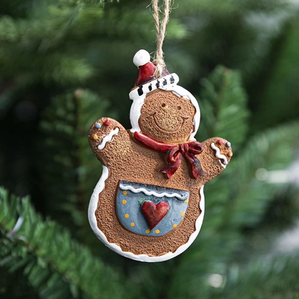 Christmas Gingerbread Man Decorations for Home Ornaments Chrismas Tree Pendant Decoration Navidad New Year Noel Decor images - 6