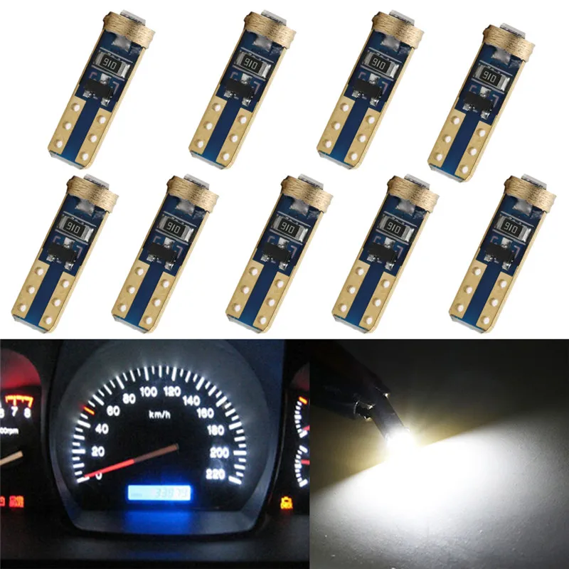 10X T5 OSRAM 3030 Canbus 37 70 73 74 W5W LED 1SMD белая лампа приборной панели 12 В |