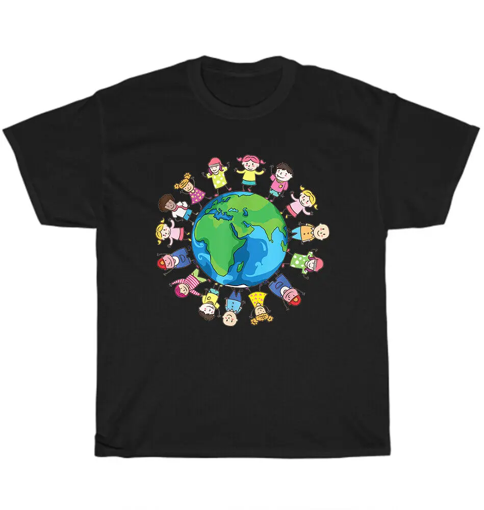 

Футболка мужская хлопковая с круглым вырезом, Повседневная рубашка с коротким рукавом, с принтом планеты, счастливого дня земли, уличная одежда в стиле Харадзюку