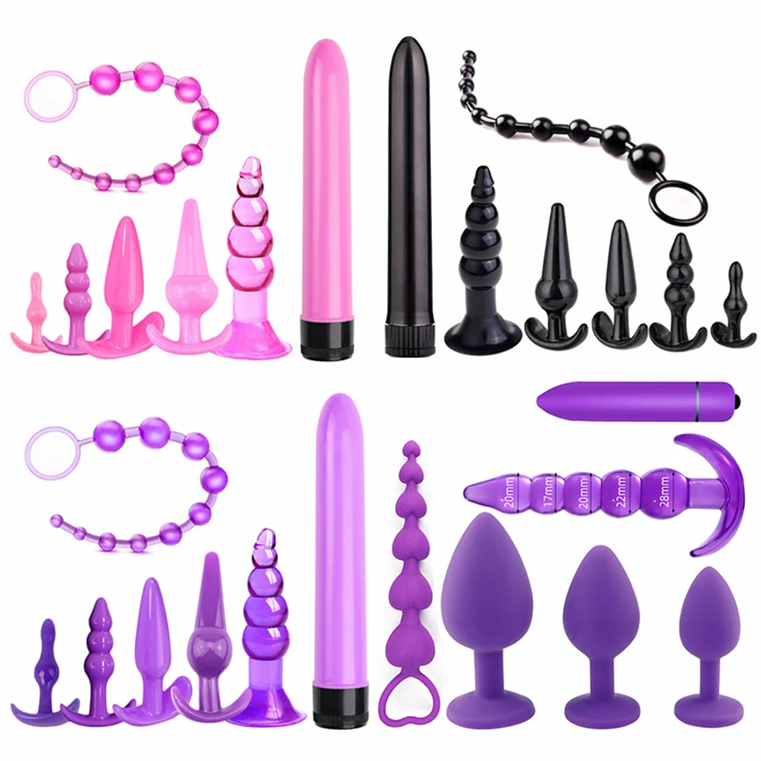Silicone Anal Plug Vinratir Vibrating Butt Plug for Women Male Adult Funny Toys Sex Toys Dildo Anal Trainer for Couples E64W