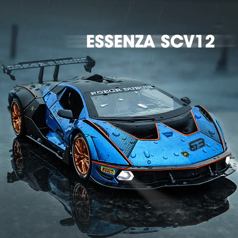 

1:24 Lambos Essenza SCV12 Supercar Alloy Model Car Toy Diecasts Metal Casting Sound and Light Car Toys For Children Vehicle